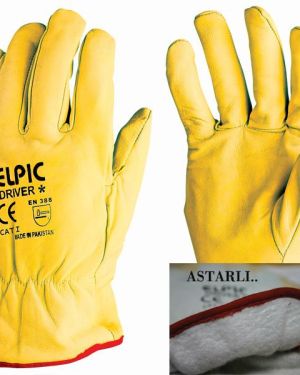 Elpic Driver Plus Sarı Deri Eldiven