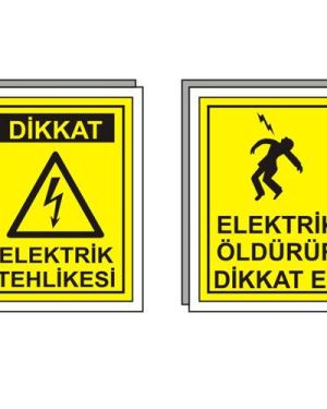 Elektrik Uyarı İkaz Tabelaları Levhaları 2