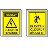 Elektrik Uyarı İkaz Tabelaları Levhaları 2