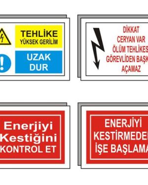Elektrik Uyarı İkaz Tabelaları