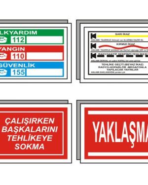 Güvenlik Düzen Tehlike Uyarı Tabelaları ve Levhaları