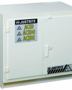 Justrite 24010 Asit ve Aşındırıcılar İçin Solid Polietilen Emniyetli Dolap