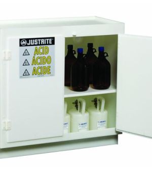 Justrite 24015 Asit ve Aşındırıcılar İçin Solid Polietilen Emniyetli Dolap