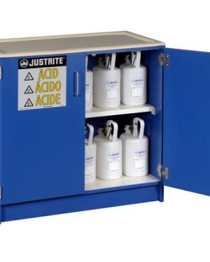 Justrite 24140 Asit ve Aşındırıcılar İçin Ahşap Emniyetli Dolap