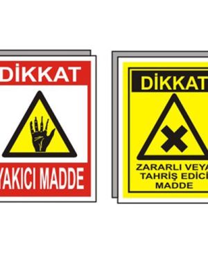 Kimyasal Madde Gaz Uyarı Tabela ve Levhaları