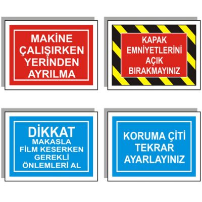 Makina ve İş Makinası Uyarı Tabela ve Levhaları 03