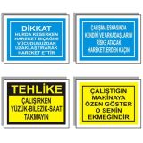 Makina Vinç ve İş Makinası Uyarı Tabela ve Levhaları 04