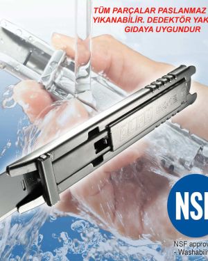 Olfa SK12 Gıdaya Uygun Paslanmaz Çelik Emniyetli Bıçak