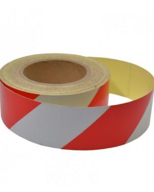 Kırmızı-Beyaz Reflektif Bant 5cm x 46mt