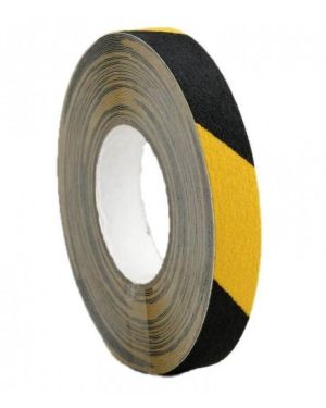 Sarı-Siyah Kaydırmaz Bant 25mm x 25mt