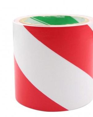 Zemin işaretleme bandı Kırmızı – Beyaz