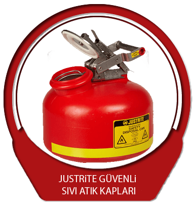 Justrite Güvenli Sıvı Atık Kapları