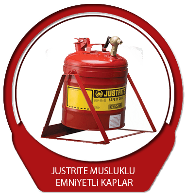 Justrite Musluklu Emniyetli Kaplar